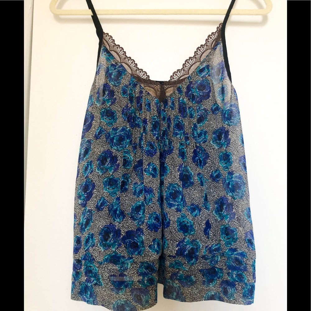 Beautiful semi sheer floral print top